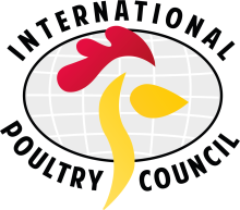 Logo of International Poultry Council shows the stylized head of a chicken